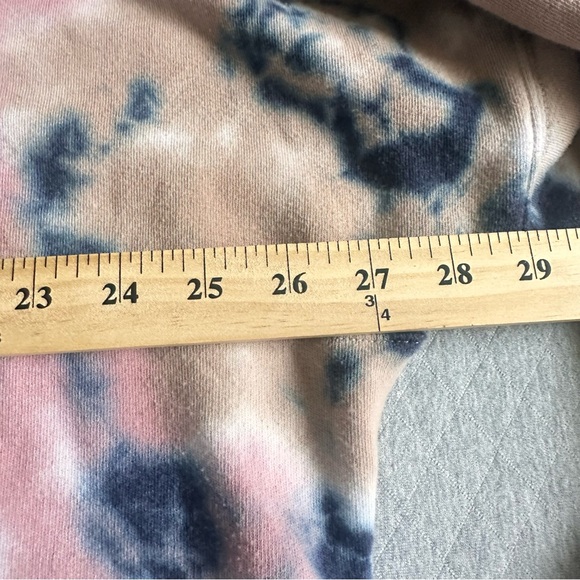 Victorias Secret Pink Cowl Sweater Varsity Large Ensign Beige Tie Dye Sz Large - Picture 8 of 15